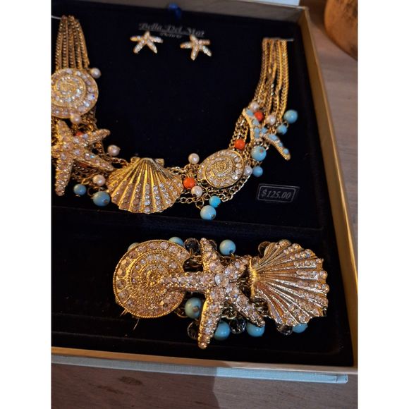 Bella Del Mar Jewelry Set Necklace Bracelet Earrings - Picture 3 of 10